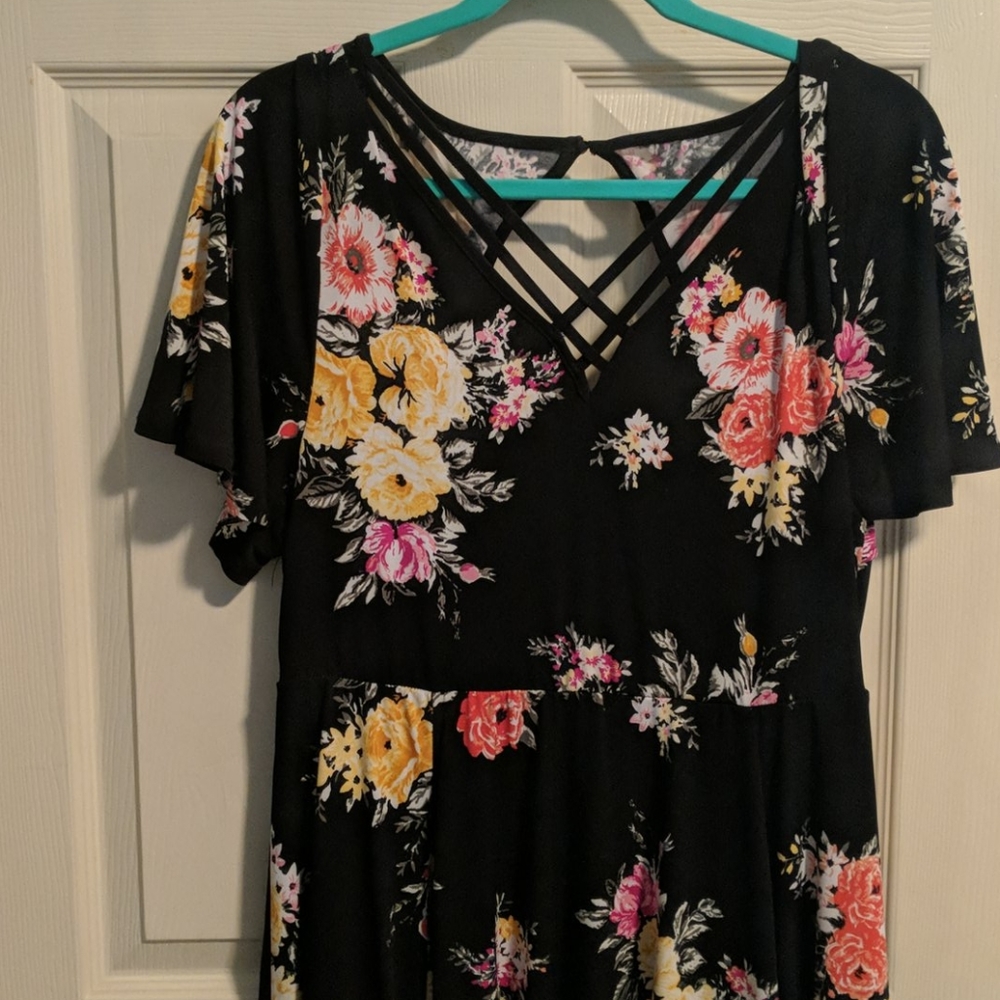 Black floral Torrid Dress